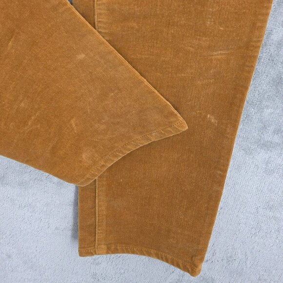 Talbots Corduroy Pants 2 Camel Brown High Waist Straight Leg Cotton Stretch New - Picture 6 of 11